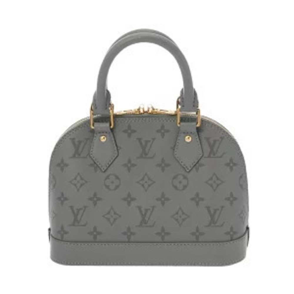 Louis Vuitton Monogram Ink Alma Trianon Gray Calf Leather Handbag